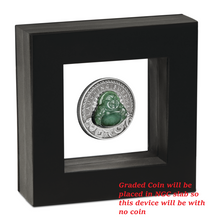 Load image into Gallery viewer, 2019 P Tuvalu Laughing Buddha ANTIQUED 1oz Silver $1 COIN NGC MS70 Natural Jade