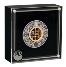 Load image into Gallery viewer, 2022 GAMES THROUGH THE AGES Tic-Tac-Toe 2oz .9999 SILVER $2 ANTIQUED COIN