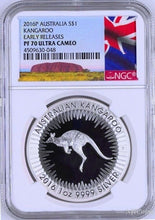 Load image into Gallery viewer, 2016 Australia Red Kangaroo Silver Proof 4 Coin Set NGC PF70 1 1/2 1/4 1/10oz ER