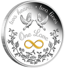 Load image into Gallery viewer, 2023 One Love 1oz $1 SILVER PROOF COIN Perfect Valentine's Day Gift Collectible