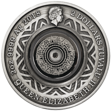 Load image into Gallery viewer, 2018 P Tuvalu Thermometer HIGH RELIEF ANTIQUED 2 Oz Silver $2 COIN NGC PF70 ER