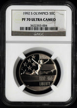 Load image into Gallery viewer, 1992 S Olympics Commemorative Coin Half Dollar NGC PF 70 ULTRA CAMEO PF70