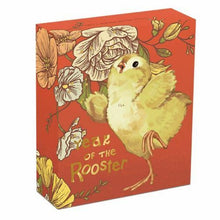 Load image into Gallery viewer, 2017 Tuvalu cute BABY Rooster 1/2 oz Silver Proof 50c Coin Lunar Year Colorized