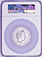 Load image into Gallery viewer, 2021 P ZHAO YUN ANTIQUED 5 Oz .9999 Silver $5 COIN NGC MS70 FR 388 mintage