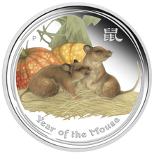 Load image into Gallery viewer, ANDA Money Expo Special 2020 Year of the MOUSE 2oz Silver Proof Colored $2 Coin