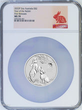 Load image into Gallery viewer, 2023 P Australia Silver Lunar Year of the Rabbit 2oz $2 Coin NGC MS70 FR Series3
