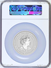 Load image into Gallery viewer, 2024 P Australia Silver Lunar Year of the DRAGON 5oz $8 Coin NGC MS70 FR