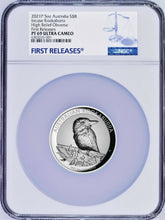 Load image into Gallery viewer, 2021 First Incused Proof HIGH RELIEF 5oz Silver Kookaburra $8 Coin NGC PF69 FR