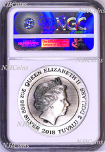 Load image into Gallery viewer, 2018 Planet of the Apes 50th Ann. SILVER $2 2oz COIN NGC MS 70 ANTIQUED ER