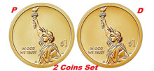Load image into Gallery viewer, 2-coin-set 2019 P-D American Innovation Georgia Dollar $1 US Mint