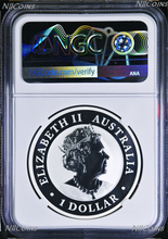 Load image into Gallery viewer, 2022 P Australia Silver Kookaburra NGC MS 70 $1 1 oz Coin Flag ER Label PERFECT