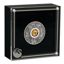 Load image into Gallery viewer, 2021 Year of the OX Bead 1oz SILVER $1 Lunar Rotating Charm ANTIQUED COIN