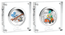 Load image into Gallery viewer, 2-Coin Set Simpsons Series KRUSTY LU STUDIOS + Itchy & Scratchy 2x1oz $1 Silver
