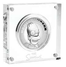 Load image into Gallery viewer, 2021 HOMER SIMPSON 2oz .9999 SILVER PROOF HIGH RELIEF $2 COIN 2000 Mintage ONLY