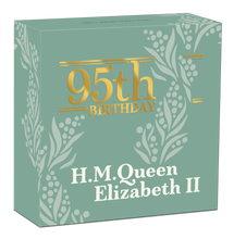 Load image into Gallery viewer, 2021 QUEEN ELIZABETH 95th Birthday .9999 GOLD $25 Proof coin NGC PF70 FR Blue LB