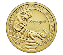 Load image into Gallery viewer, 2 coins set 2017 P D Native American contributions of Sequoyah Dollar $1