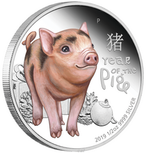 Load image into Gallery viewer, 2019 P Australia PROOF Silver Lunar Year of the PIG Baby NGC PF 70 1/2oz Coin
