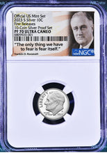 Load image into Gallery viewer, 2023 US Mint 5 Coin Silver Proof SET Dime Cent Nickel $1 50c NGC PF70 FR