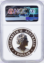 Load image into Gallery viewer, 2022 Berlin Show Virtual WMF Australia Kookaburra Silver NGC MS70 1oz $1 Coin FR