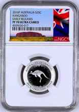 Load image into Gallery viewer, 2016 Australia Red Kangaroo Silver Proof 4 Coin Set NGC PF70 1 1/2 1/4 1/10oz ER