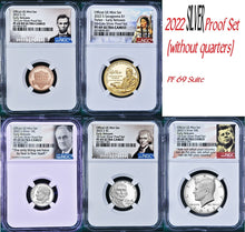 Load image into Gallery viewer, 2022 US Mint 5 Coin Silver Proof SET Dime Cent Nickel $1 50c NGC PF69 ER
