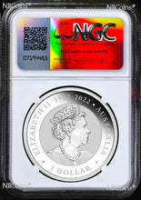 Load image into Gallery viewer, 2024 Berlin Show WMF Kookaburra Silver NGC MS70 1oz $1 Coin w/ AMPELMANN Privy