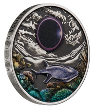 Load image into Gallery viewer, 2023 Ningaloo Eclipse 2oz Silver Antiqued Colored Coin NGC MS70 FR