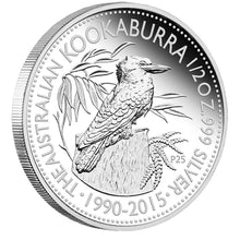 Load image into Gallery viewer, AUSTRALIA 2015 Beijing Coin Show Kookaburra 25th Ann 50c Silver Proof 1/2 oz