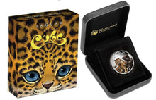 Load image into Gallery viewer, 5-coin set 2016 Cubs Tiger Jaguar Snow Leopard White lion Lynx Silver 2.5 oz
