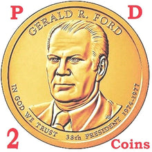 Load image into Gallery viewer, 2 coins set 2016 D & P President Gerald Ford Presidential $1 dollar