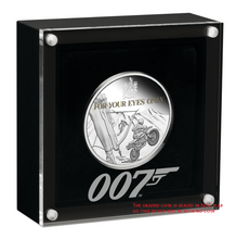 Load image into Gallery viewer, 2021 James Bond For Your Eyes Only 40th Ann SILVER PROOF $1 1oz COIN NGC PF70 FR