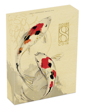 Load image into Gallery viewer, 2019 Figure 8 Koi Fish ANTIQUED 2oz Silver $2 COIN NGC MS70 FR
