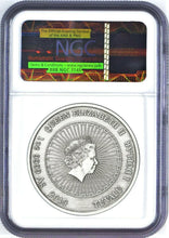 Load image into Gallery viewer, 2019 P Tuvalu Laughing Buddha ANTIQUED 1oz Silver $1 COIN NGC MS70 Natural Jade