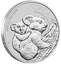 Load image into Gallery viewer, 2023 Australia Koala 1oz $1 Pure Silver .9999 Bullion Coin in Mint Capsule