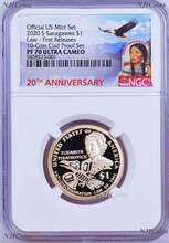 Load image into Gallery viewer, 2020 S Sacagawea $1 Anti-Discrimination First Releases NGC PF70 10-coin-set
