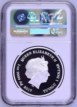 Load image into Gallery viewer, 2017 P Tuvalu 1 Oz Silver Good Fortune ROOSTER Wealth Wisdom 2 Coin Set NGC PF70