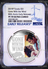 Load image into Gallery viewer, 2019 Gone With The Wind 80th Anniversary Proof $1 1oz Silver COIN NGC PF 70 ER