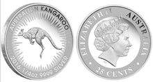 Load image into Gallery viewer, 2016 Australian FIRST Kangaroo PROOF .9999 Silver 1/4 oz Coin Australia