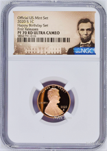 Load image into Gallery viewer, 2020 S -HAPPY BIRTHDAY SET Version- Proof LINCOLN CENT Penny NGC PF70 RD FR