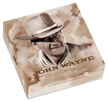 Load image into Gallery viewer, 2022 JOHN WAYNE 1oz $1 SILVER COLORIZED COIN