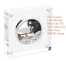 Load image into Gallery viewer, 2-Coin-Set 2018 Planet of the Apes SILVER $2 & $1 1oz 2oz NGC MS PF 69 ANTIQUED