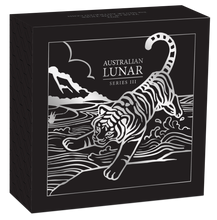 Load image into Gallery viewer, 2022 Year of the Tiger 2oz .9999 SILVER $2 Lunar ANTIQUED COIN