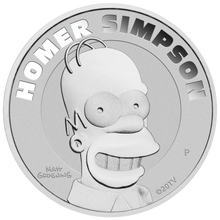 Load image into Gallery viewer, 2022 Homer Simpsons SIMPSON 1oz Silver .9999 Dollar Bullion $1 Coin