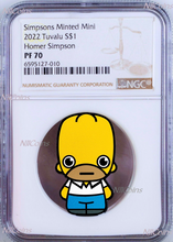 Load image into Gallery viewer, 2022 Simpsons HOMER 2nd in Minted Mini Series 1oz Silver $1 Coin NGC PF70 Brn LB