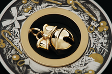 Load image into Gallery viewer, 2022 Christmas JINGLE BELL 2oz Silver Antiqued Gilt Coin NGC MS 70 FR