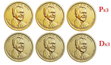 Load image into Gallery viewer, 6-Coin (3x P & D pairs) 2020 President George H.W. Bush Presidential Dollar $1