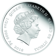 Load image into Gallery viewer, 2018 Puppies - POODLE Tuvalu 1/2 oz Silver Proof Half Dollar Coin Colorized