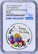 Load image into Gallery viewer, 2017 P AUSTRALIA Happy Birthday 1oz SILVER PROOF COIN NGC MS70 ER