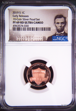 Load image into Gallery viewer, 2019 S Proof LINCOLN CENT Penny NGC PF69 RD from 10-coin-silver-set ER Portrait