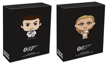 Load image into Gallery viewer, 2023 2-Coin-Set James Bond 007 & Honey Ryder Minted Mini 1oz Silver $1 NGC PF70